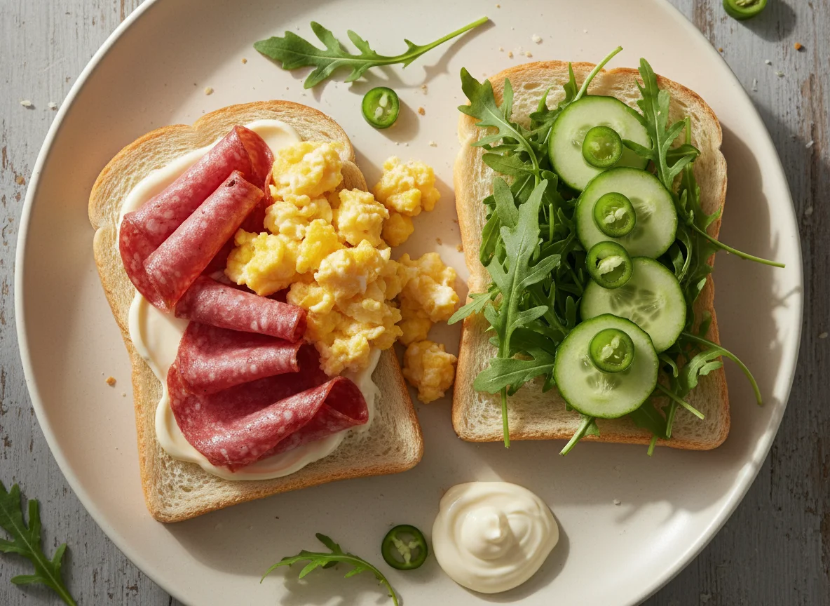 Salami and Egg Sandwich photo