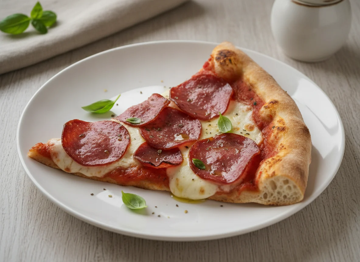 Salami Pizza Slice photo