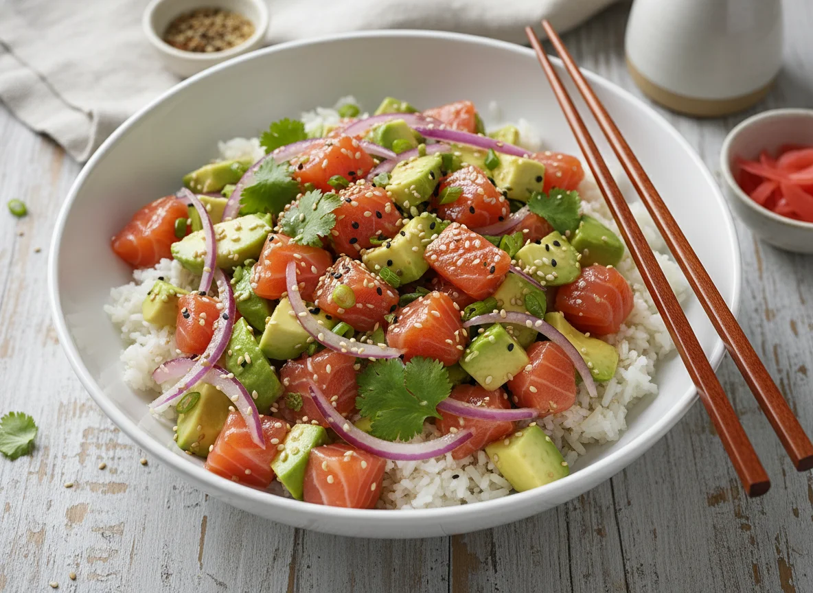 Salmon and Avocado Poke photo