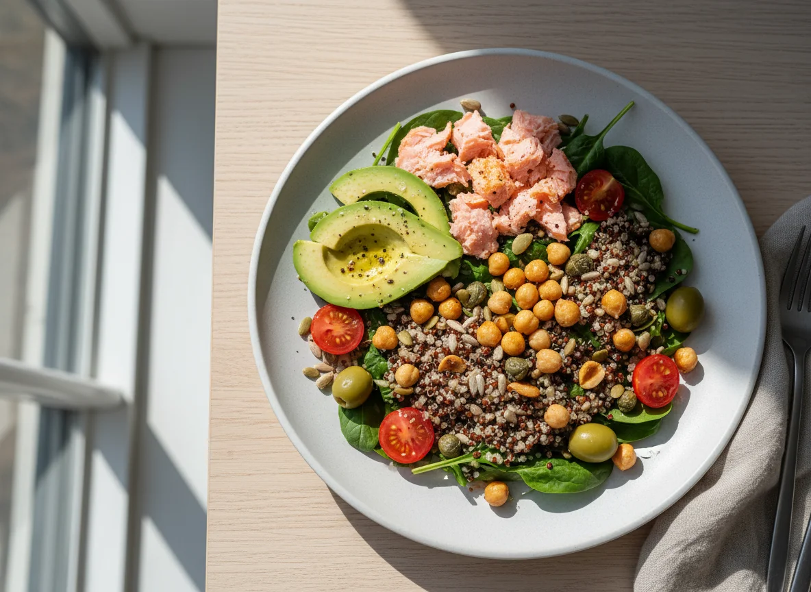 Salmon and Avocado Salad with Grains photo