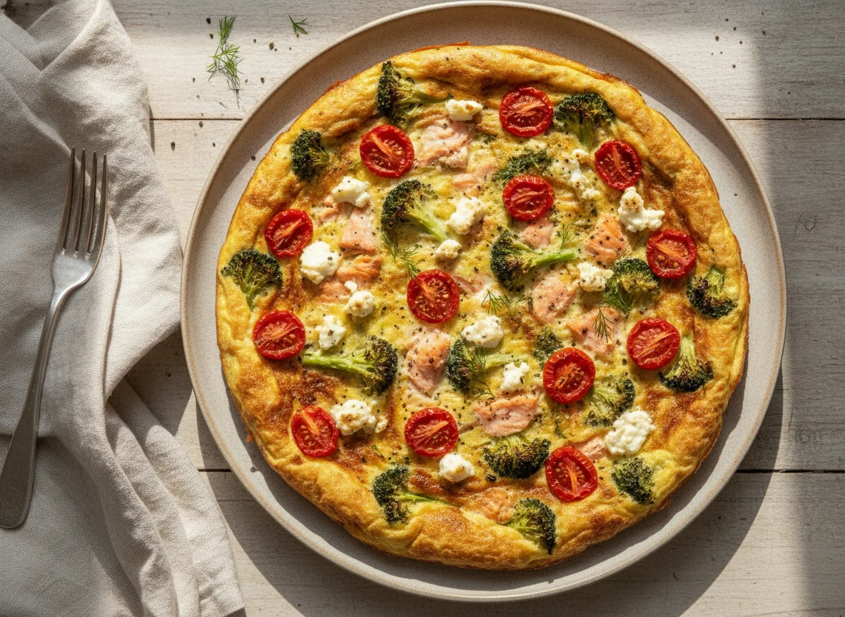 Salmon and Broccoli Frittata photo