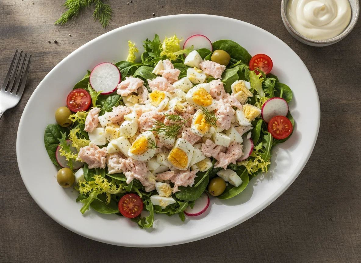 Salmon and Egg Salad with Mayonnaise photo
