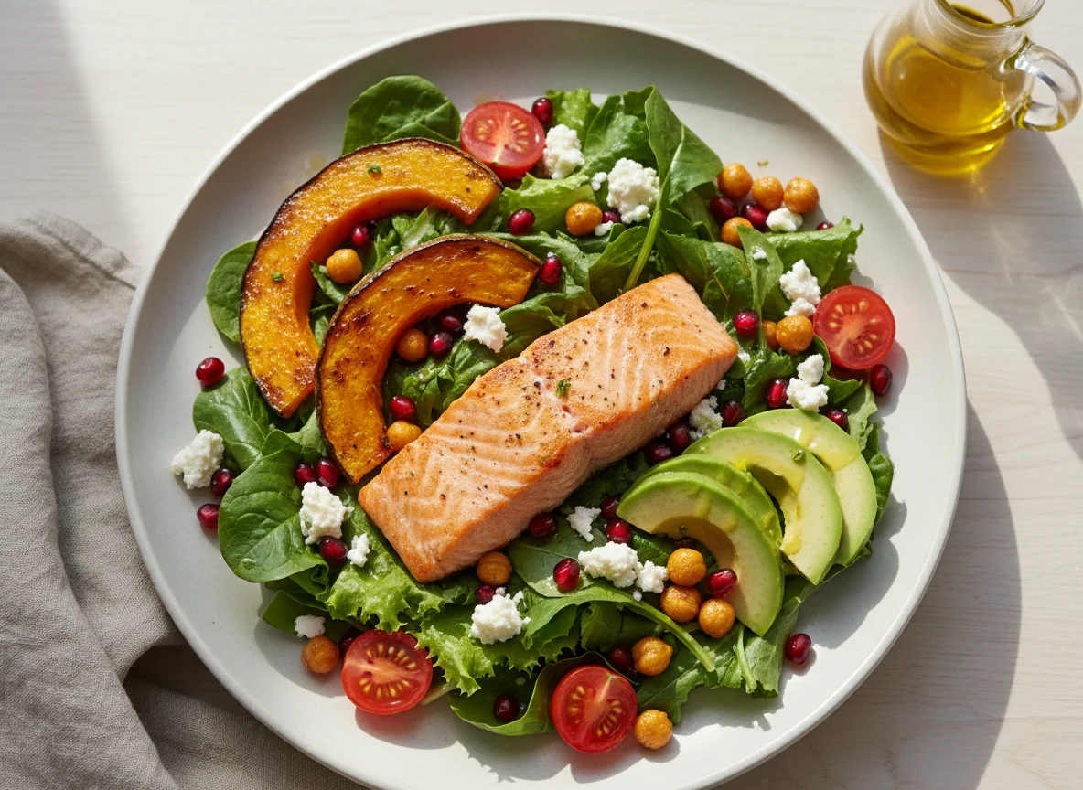 Salmon and Pumpkin Salad photo