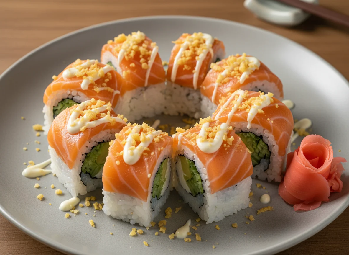 Salmon Avocado Sushi Roll photo