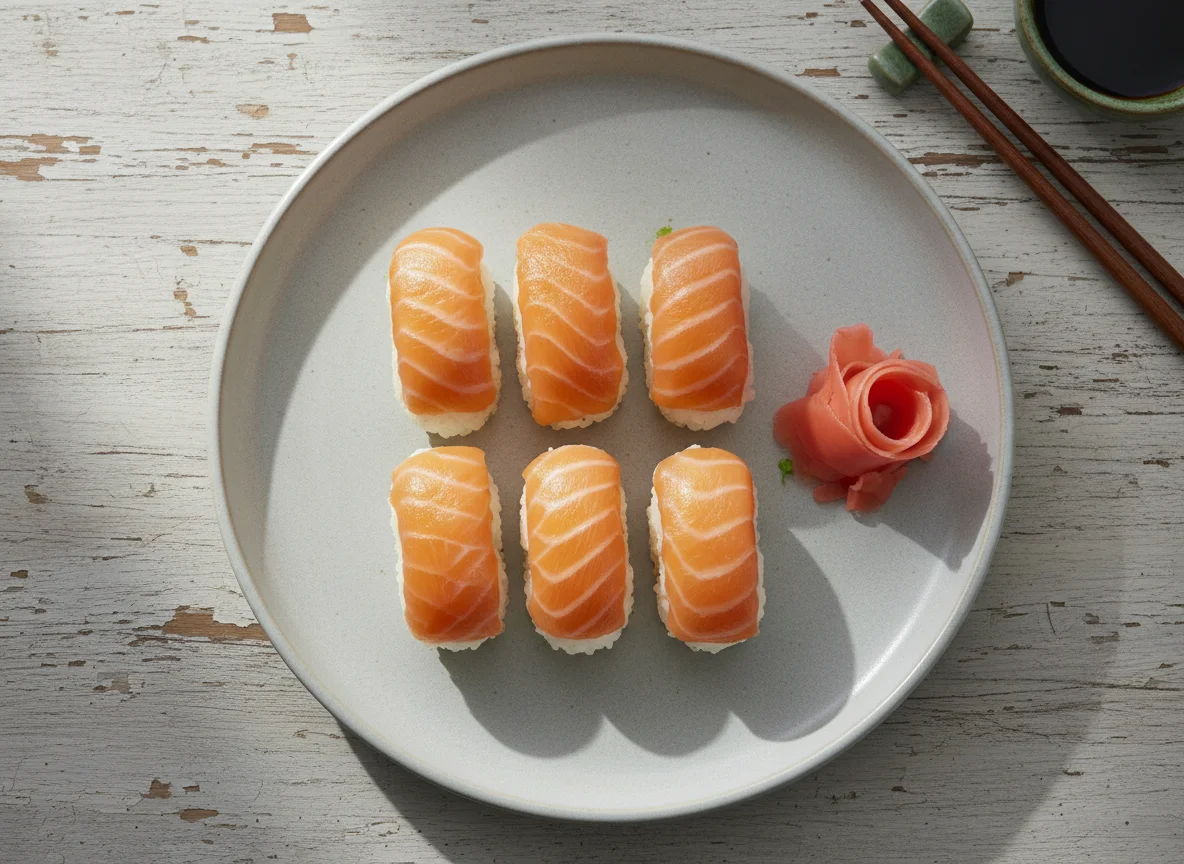 Salmon Nigiri Sushi photo