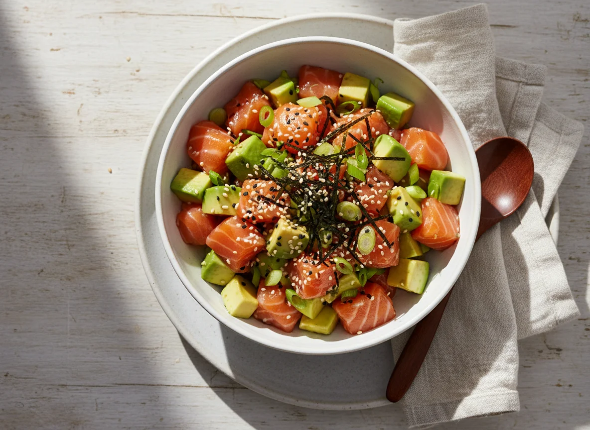 Salmon Poke with Avocado photo