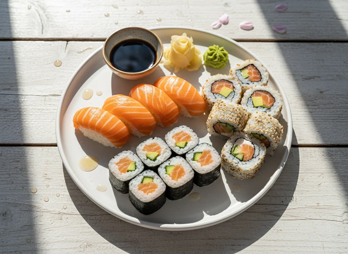 Salmon Sushi Platter photo