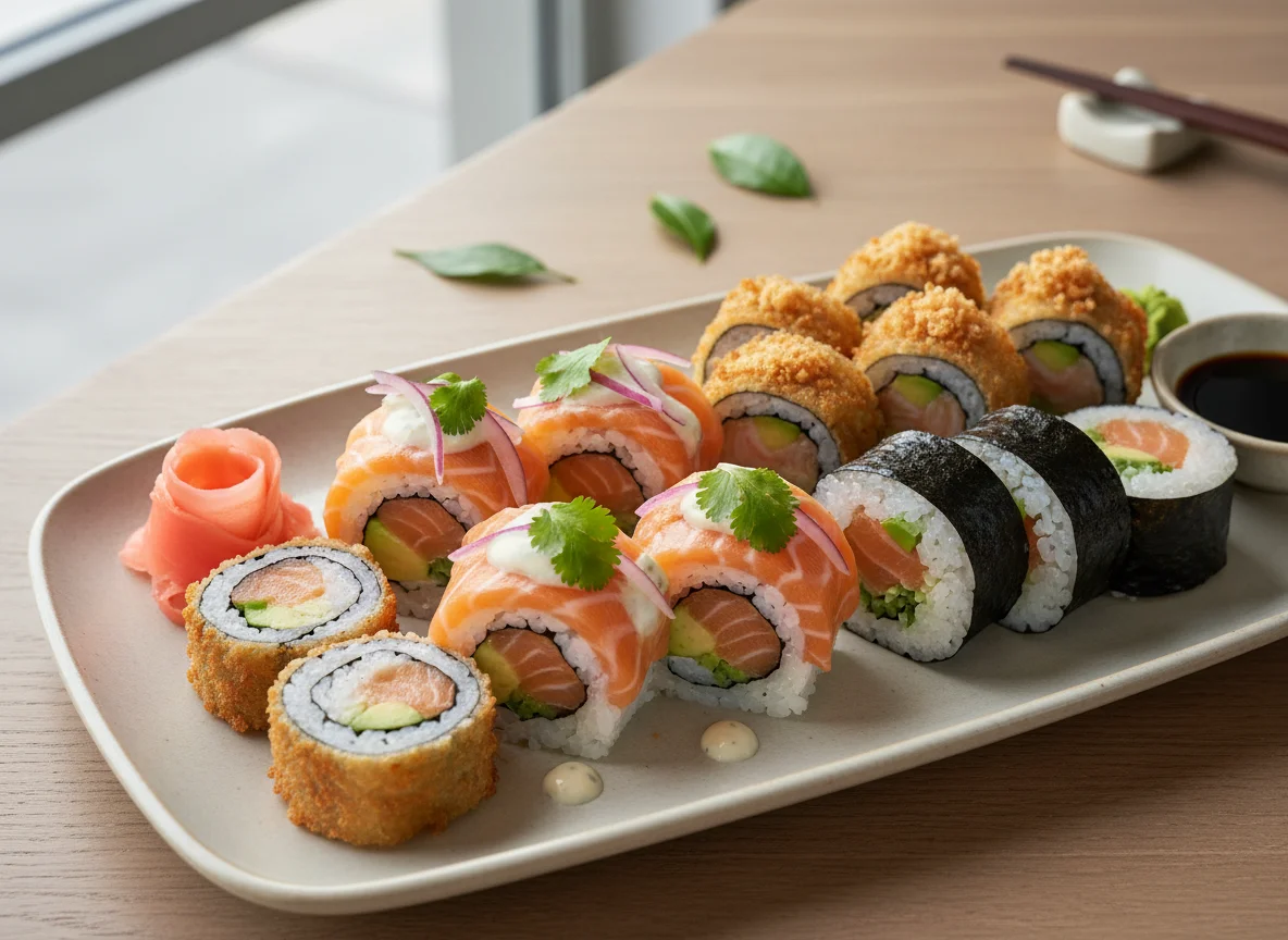 Salmon Sushi Rolls photo