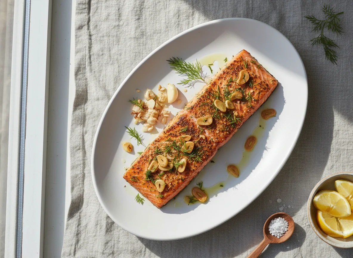 Salmon with Dill and Garlic photo