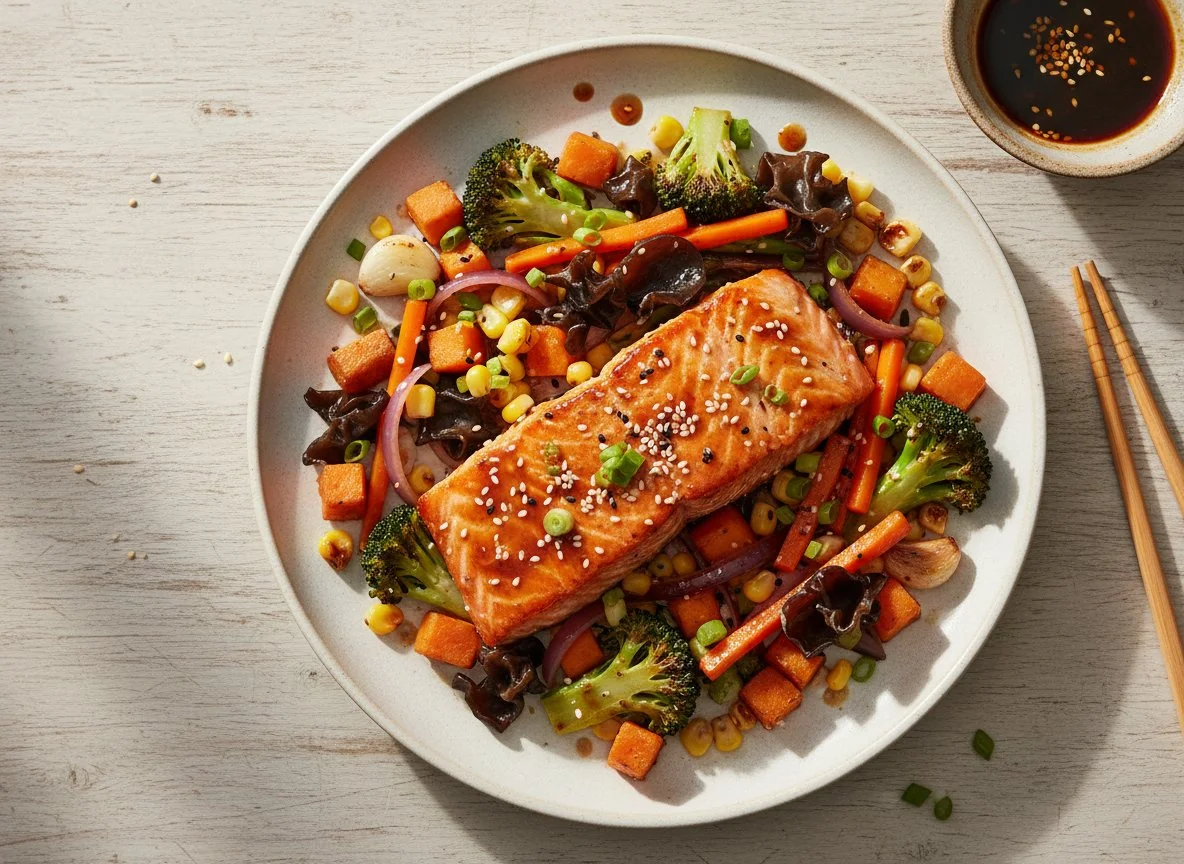 Salmon with Mixed Vegetables photo