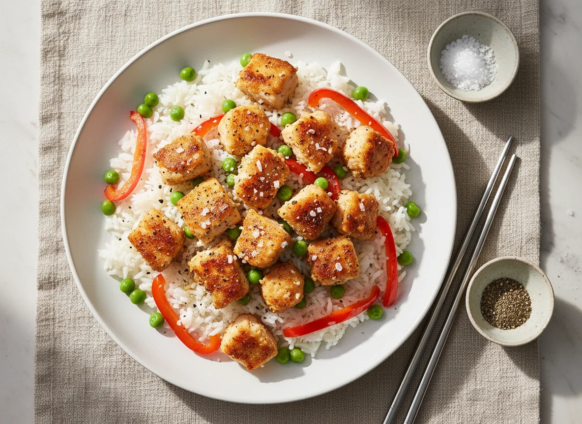 Salt & Pepper Chicken with Rice photo