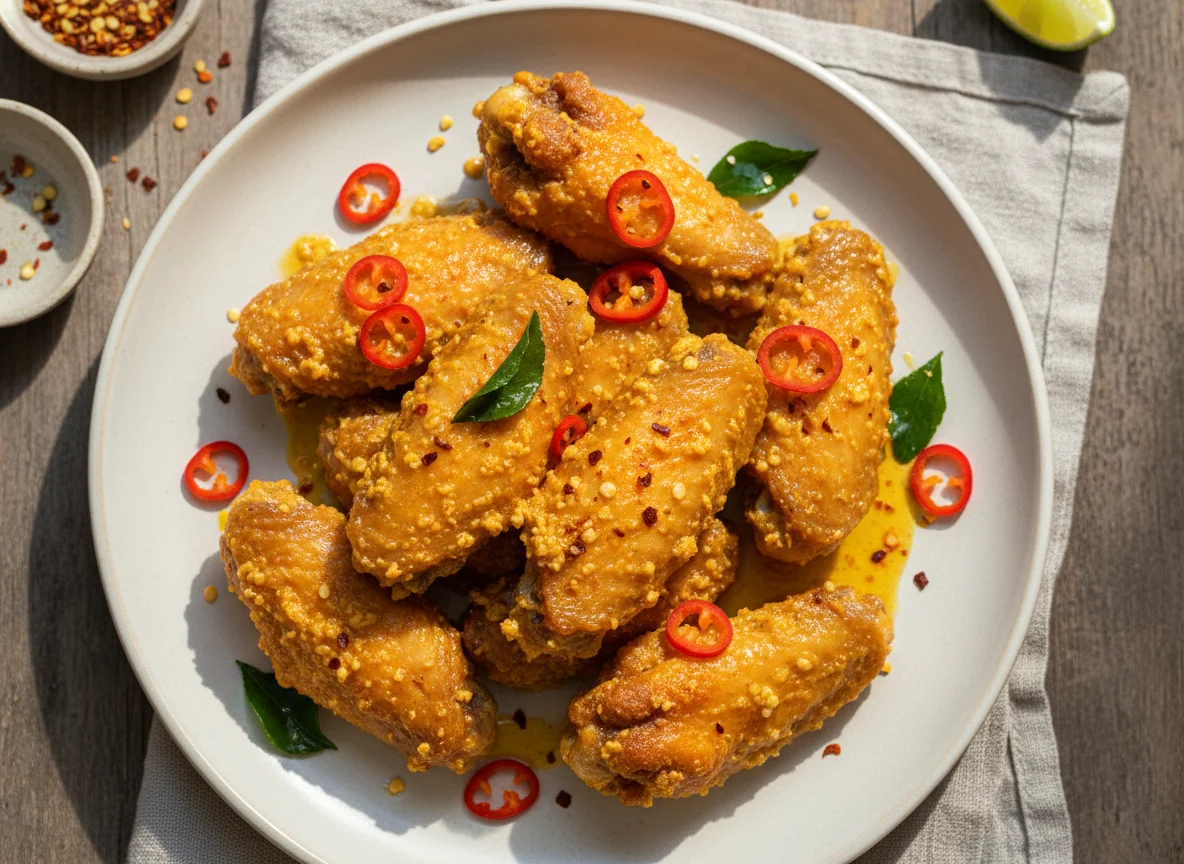 Salted Egg Yolk Chicken Wing photo