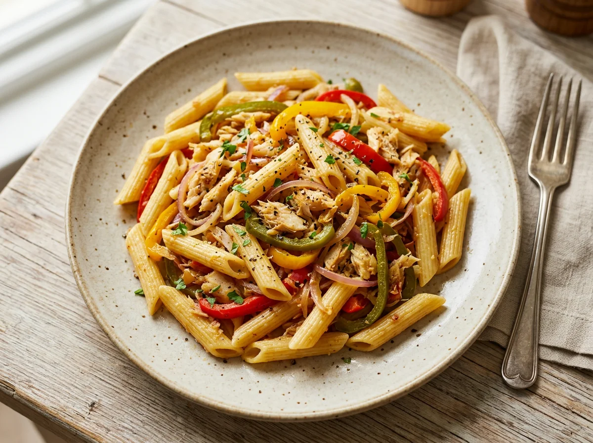 Saltfish and Vegetable Pasta photo