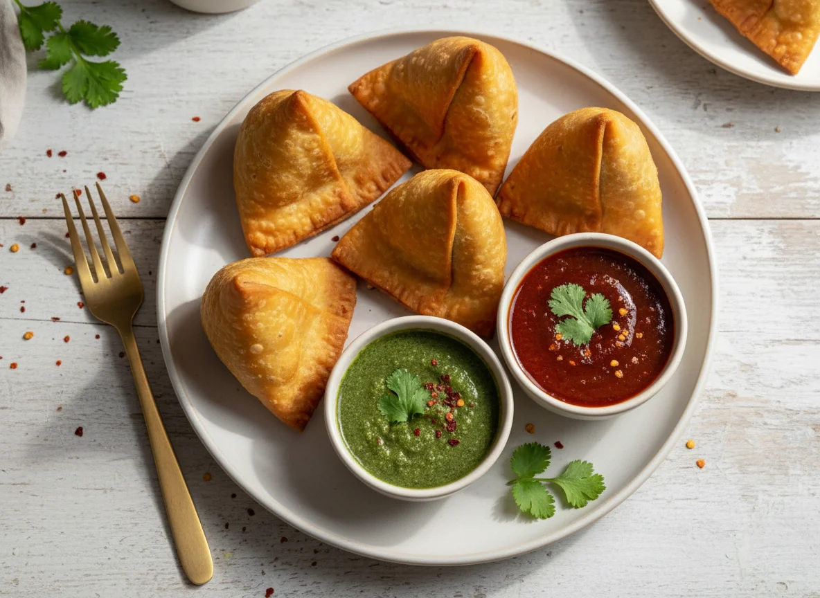 Samosa with Chutney photo