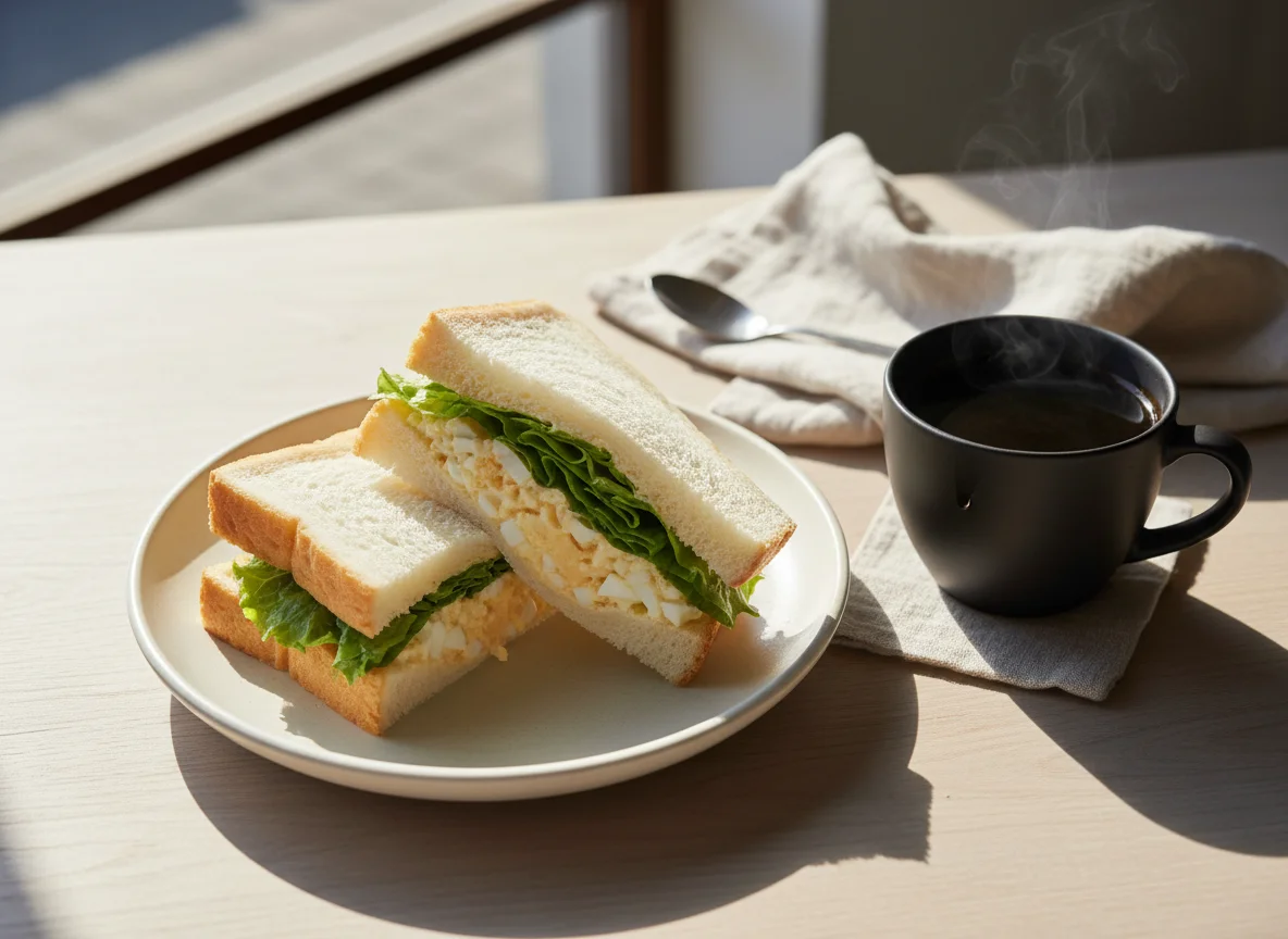 Sandwich and Black Coffee photo