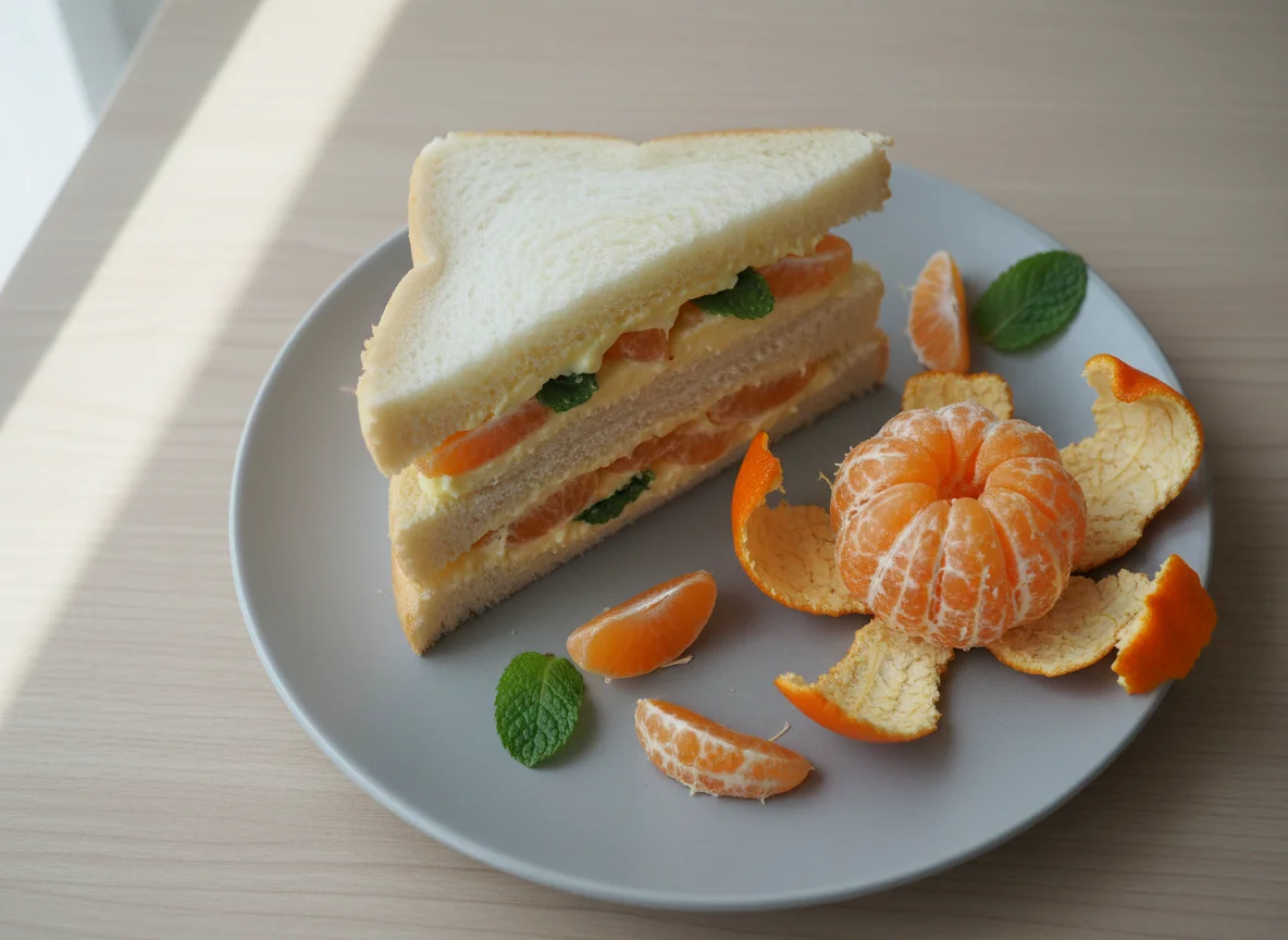 Sandwich and Orange photo