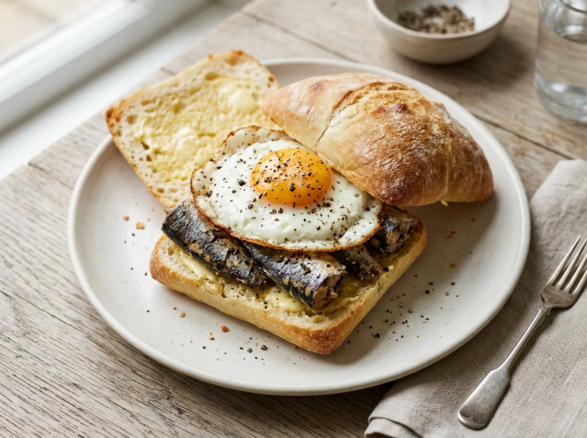 Sardine and Egg Sandwich photo
