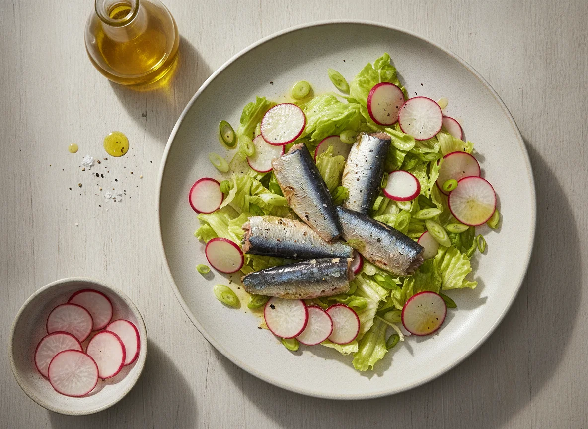Sardine and Radish Salad with Spring Onions photo