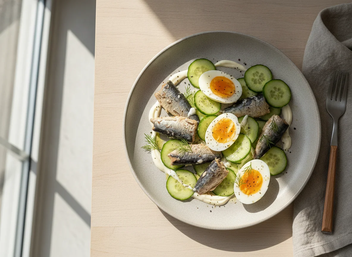 Sardine, Egg and Cucumber Salad photo