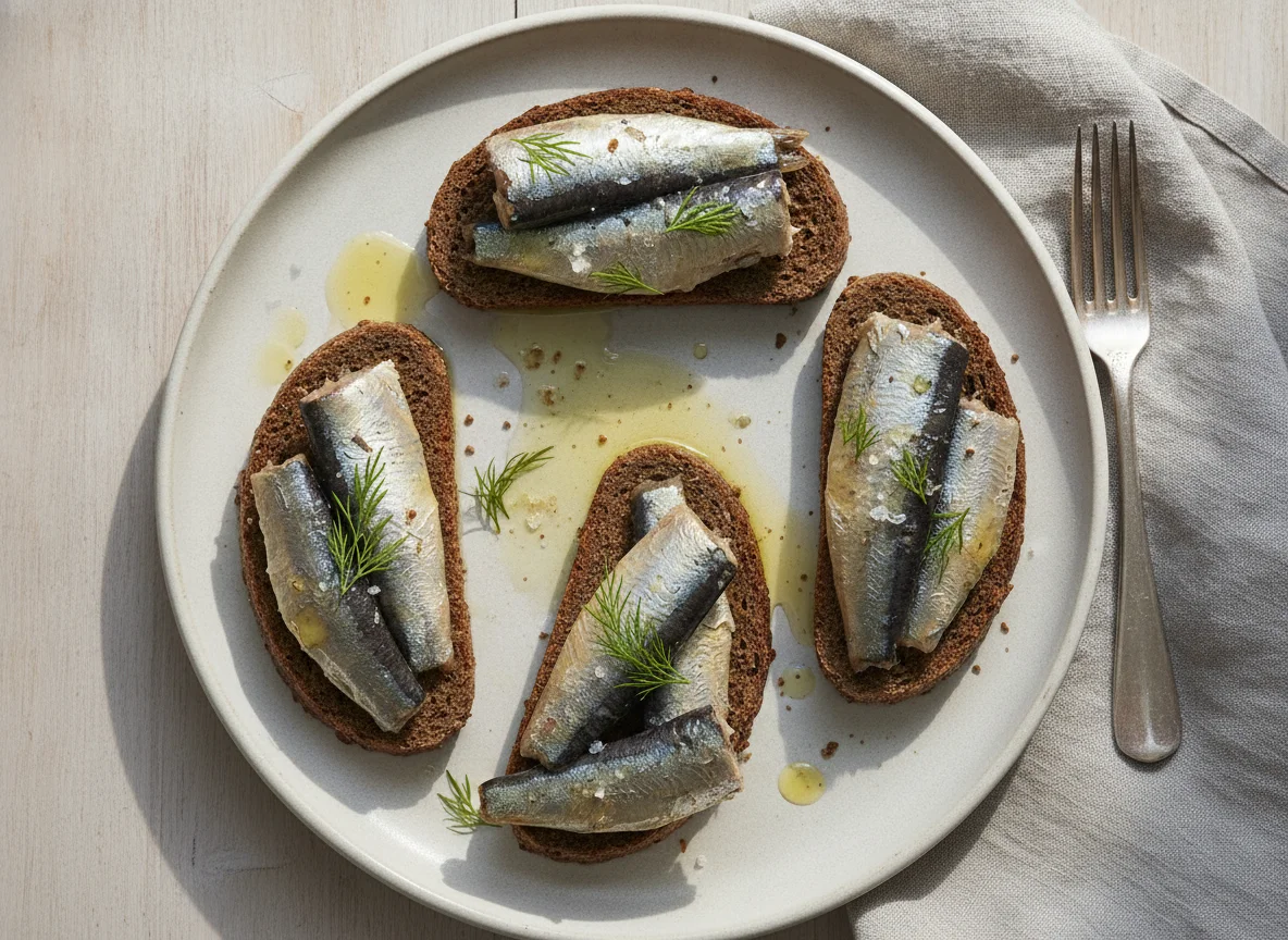 Sardines on Rye Bread photo