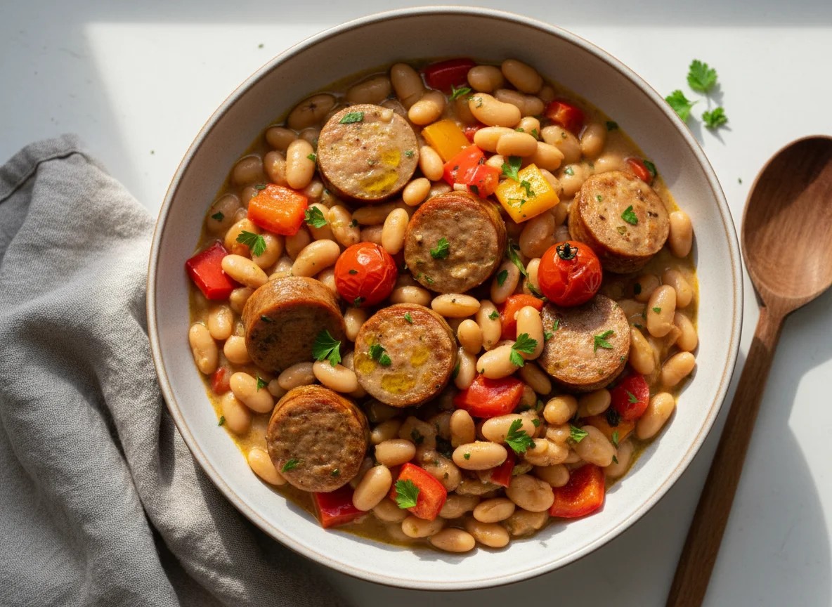 Sausage and Bean Stew with Peppers photo