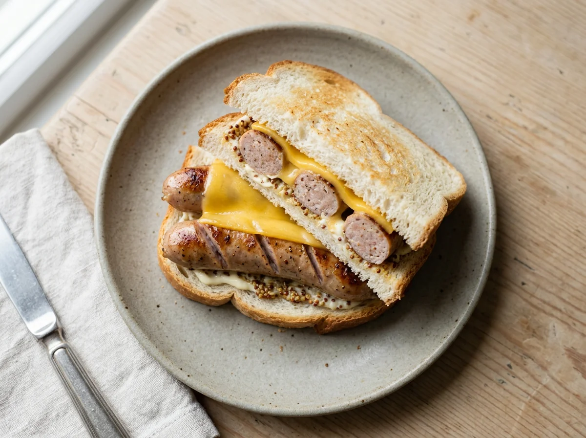 Sausage and Cheese Sandwich photo