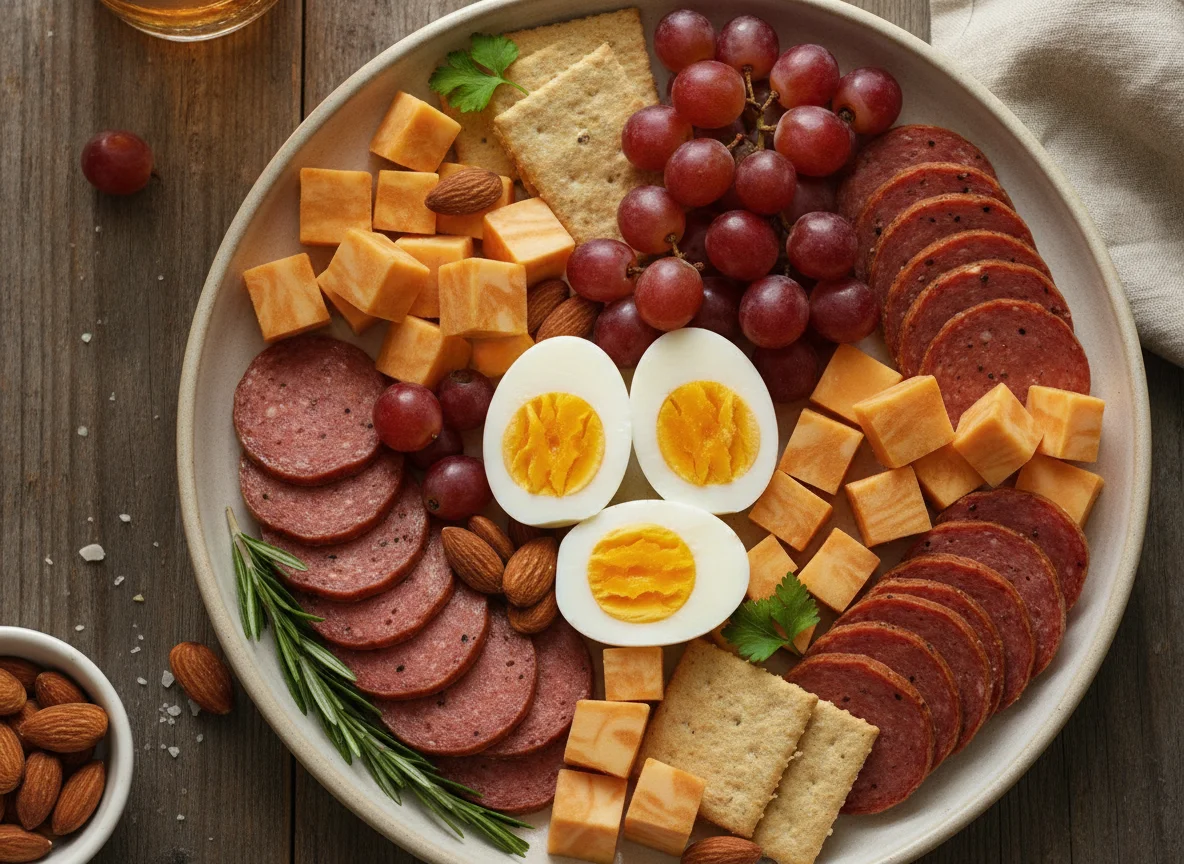 Sausage and Cheese Snack Plate photo