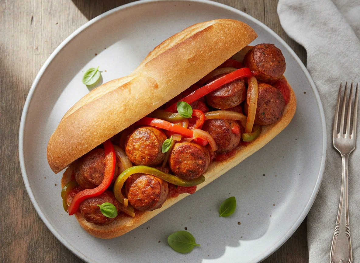 Sausage and Peppers Sandwich photo