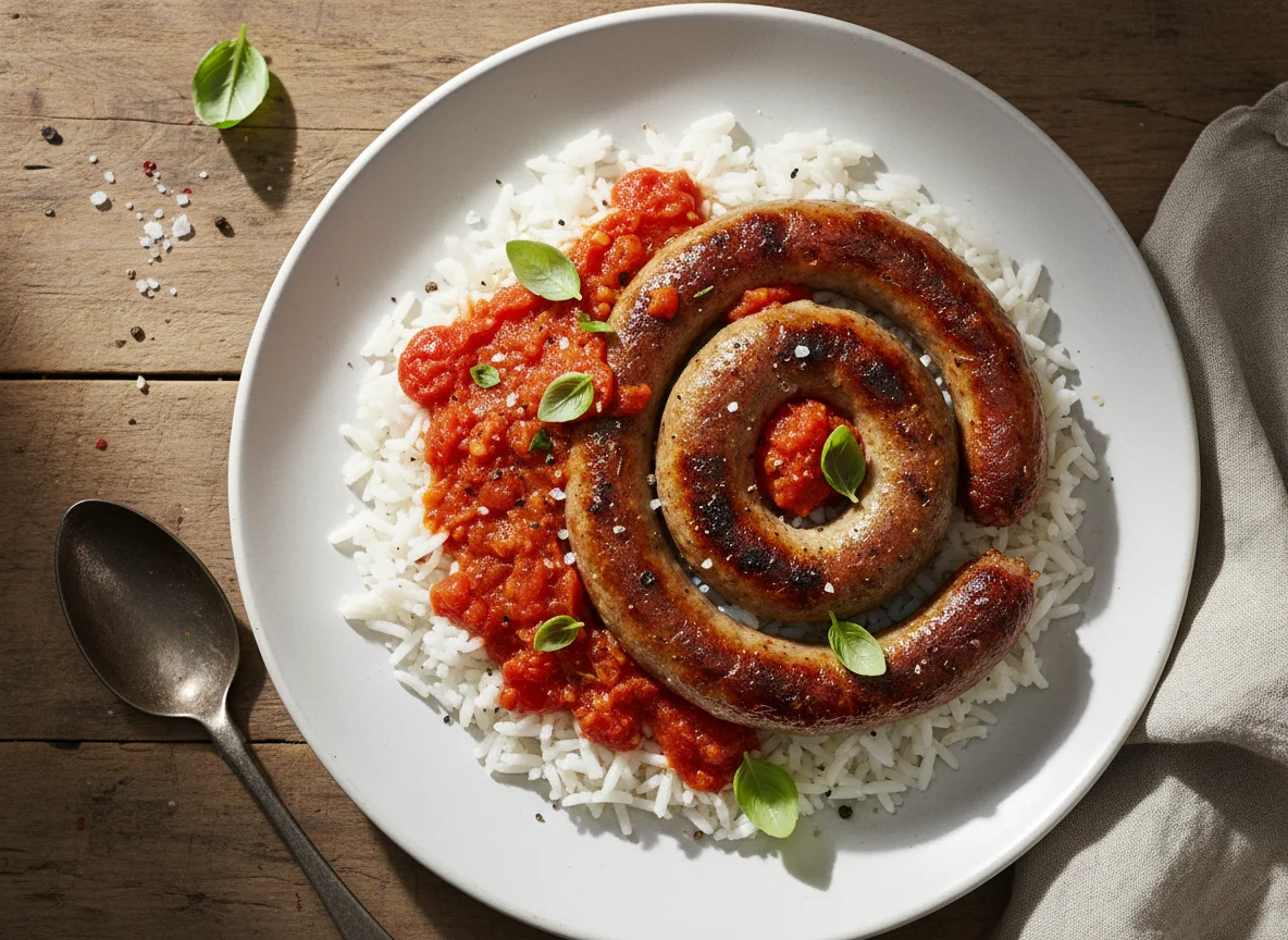 Sausage and Rice with Tomato Sauce photo