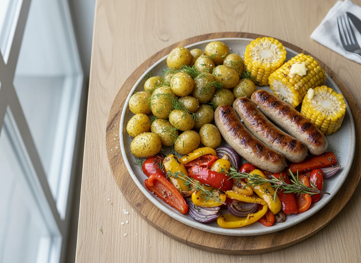 Sausage and Vegetable Platter photo