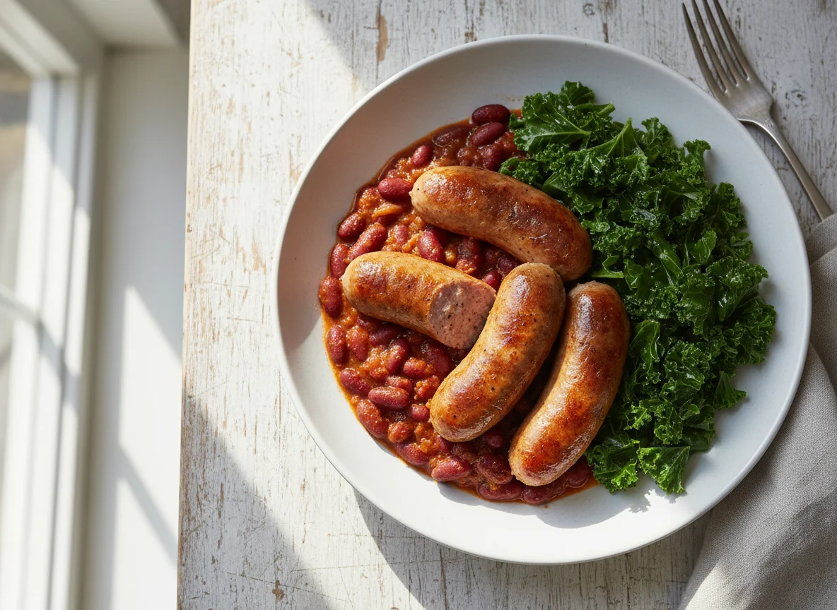 Sausage, Beans and Greens photo