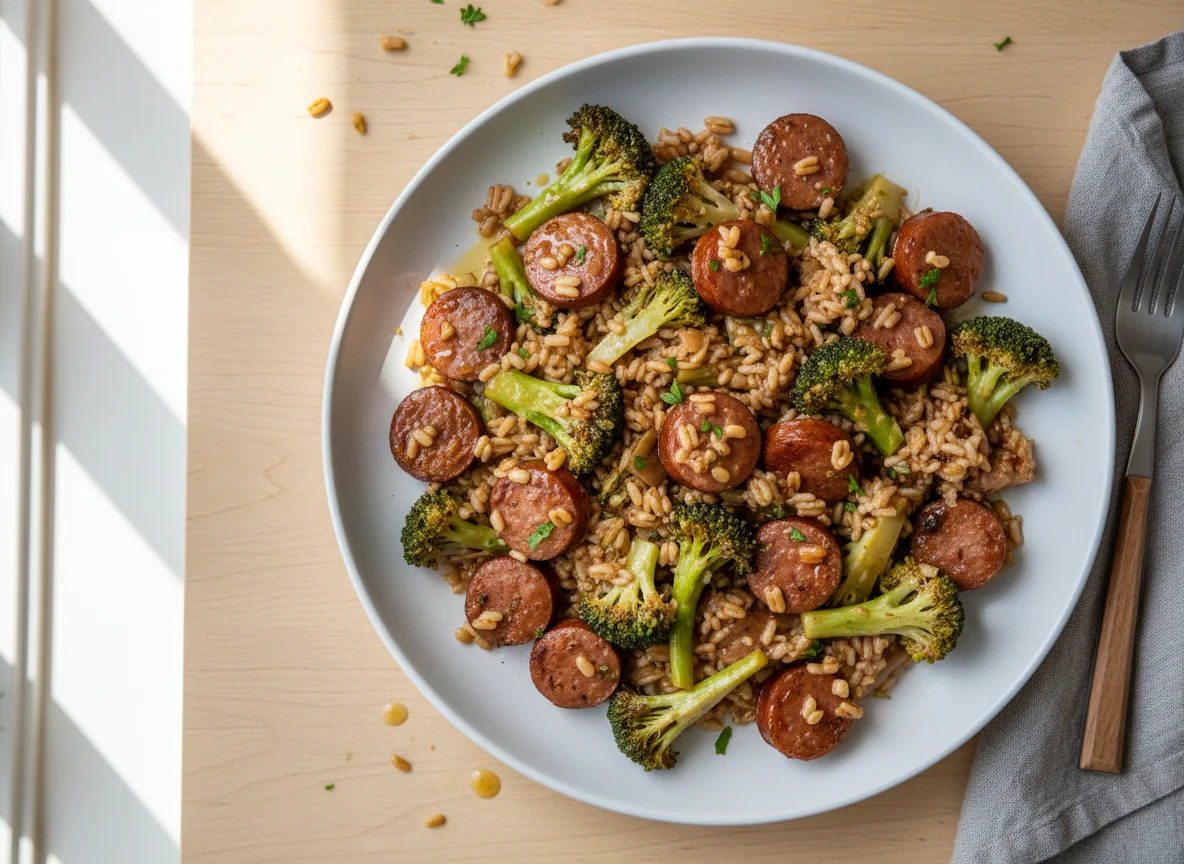 Sausage, Broccoli, and Rice Skillet photo