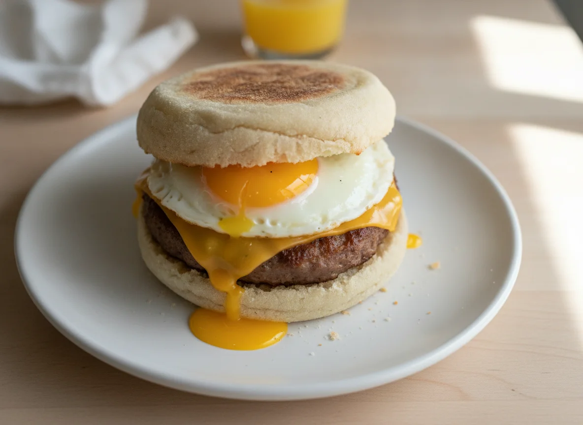Sausage Egg and Cheese English Muffin photo