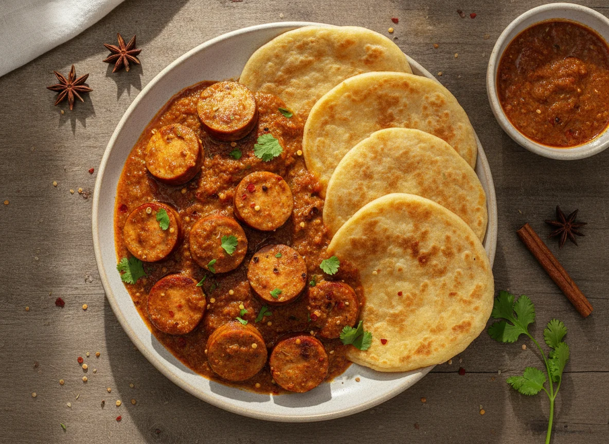 Sausage Masala with Roshi photo