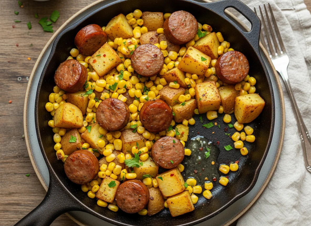 Sausage, Potato, and Corn Skillet photo
