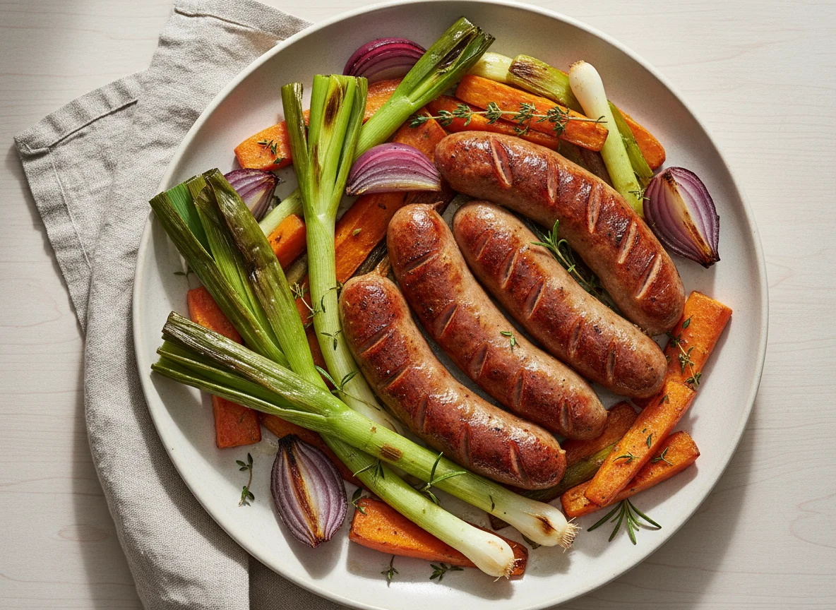Sausage with Roasted Vegetables photo