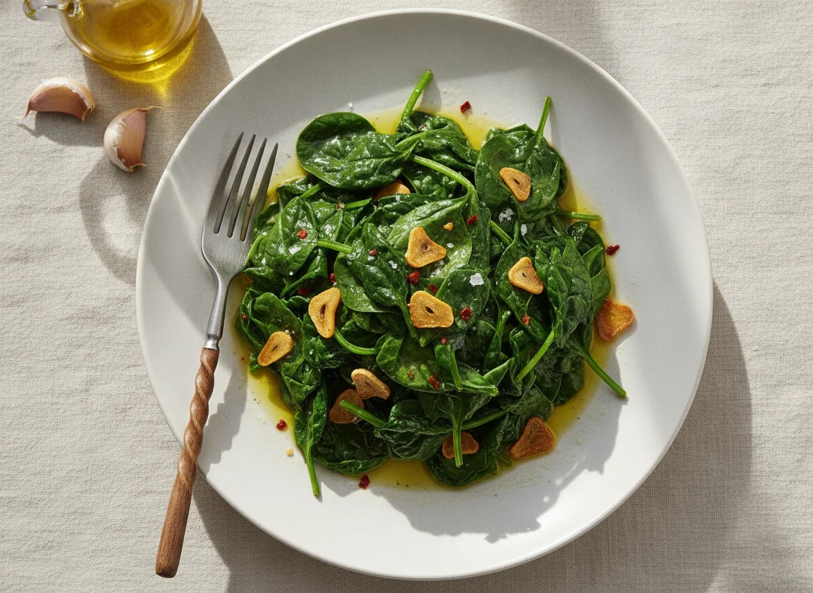 Sautéed Spinach with Garlic photo
