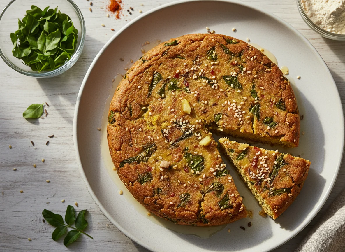 Savory Fenugreek Fritter (Handvo/Dhokla-like) photo