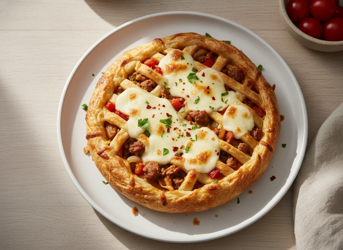 Savory Pastry with Meat Filling photo