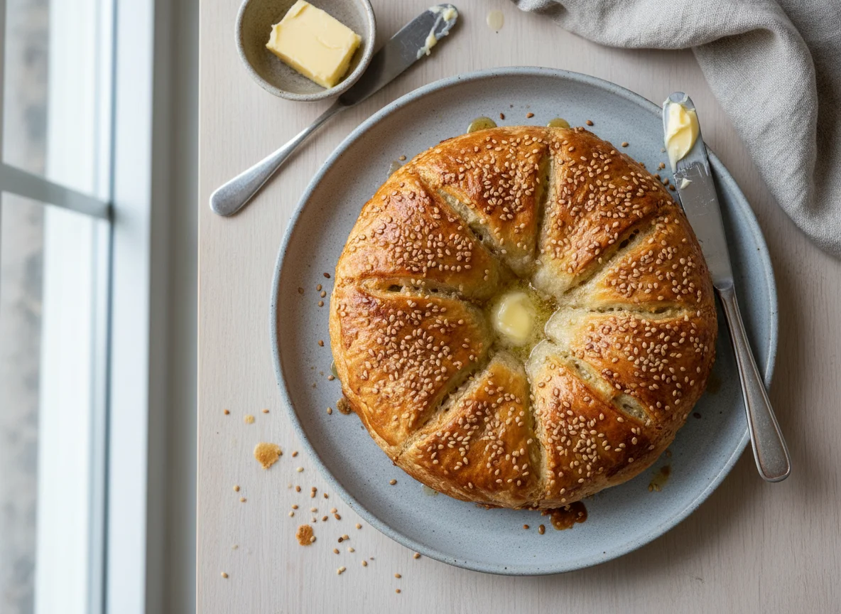 Savory Pastry with Sesame Seeds photo
