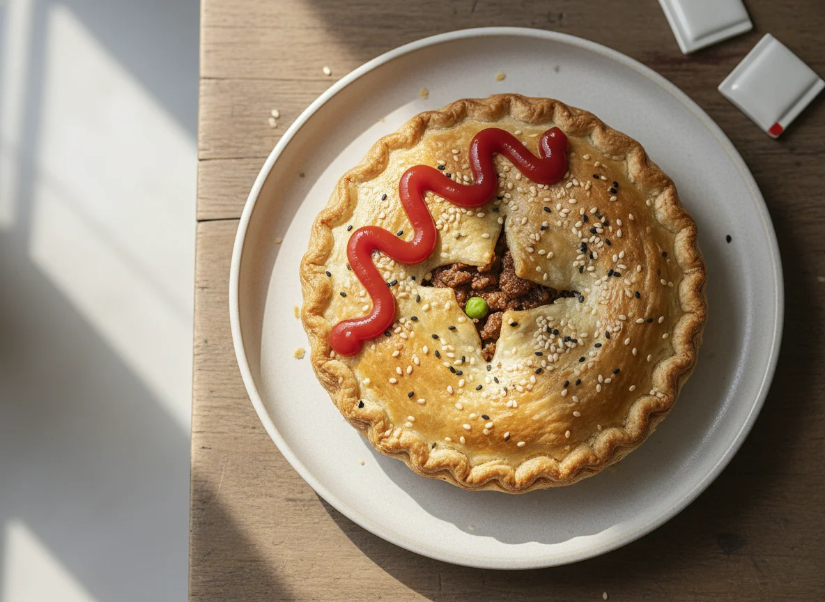 Savory Pie with Ketchup photo