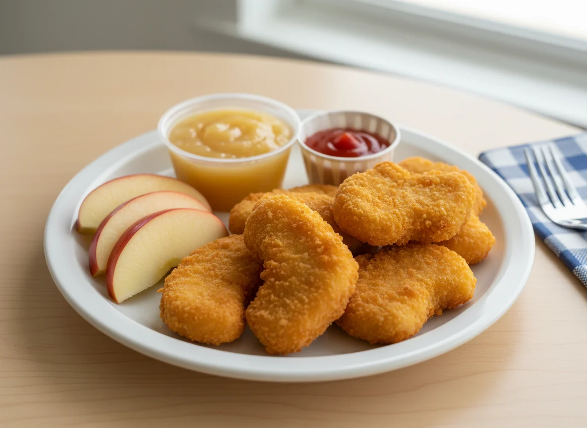School Lunch with Chicken Nuggets photo