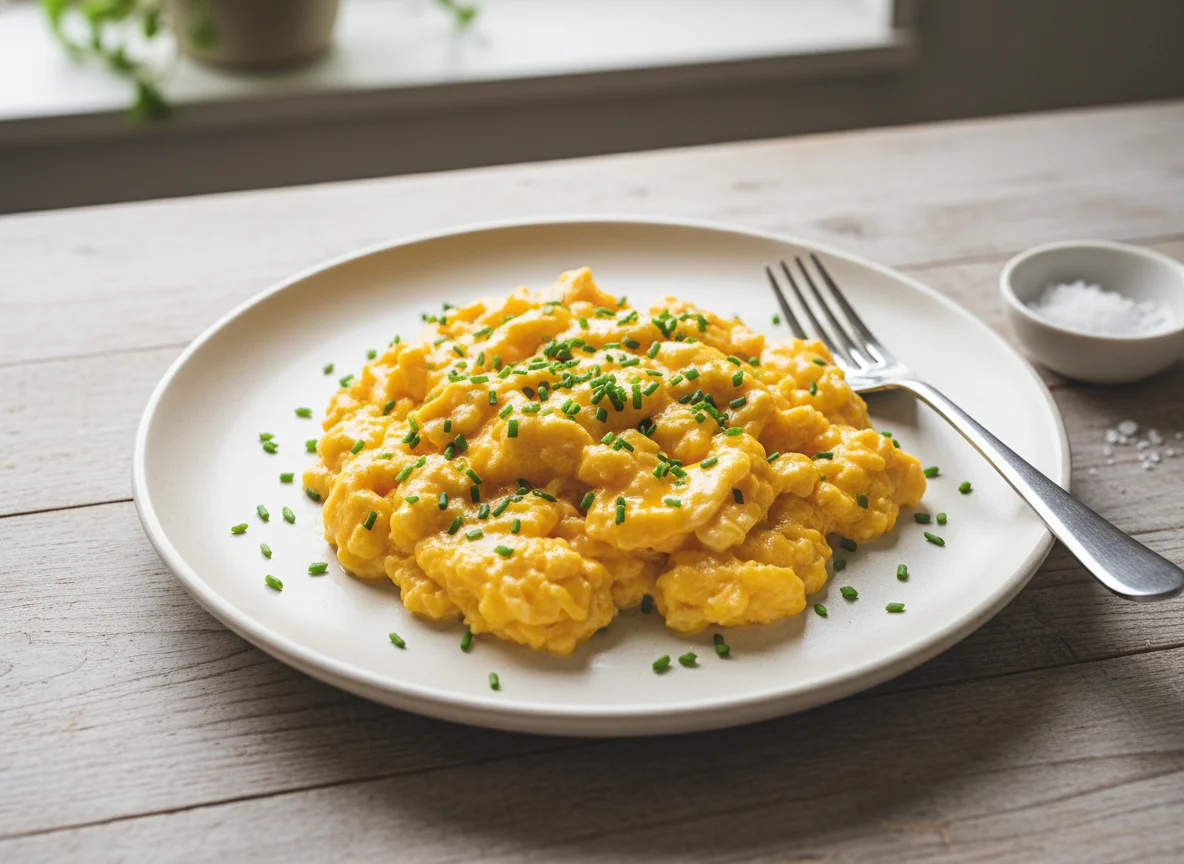 Scrambled Eggs with Chives photo