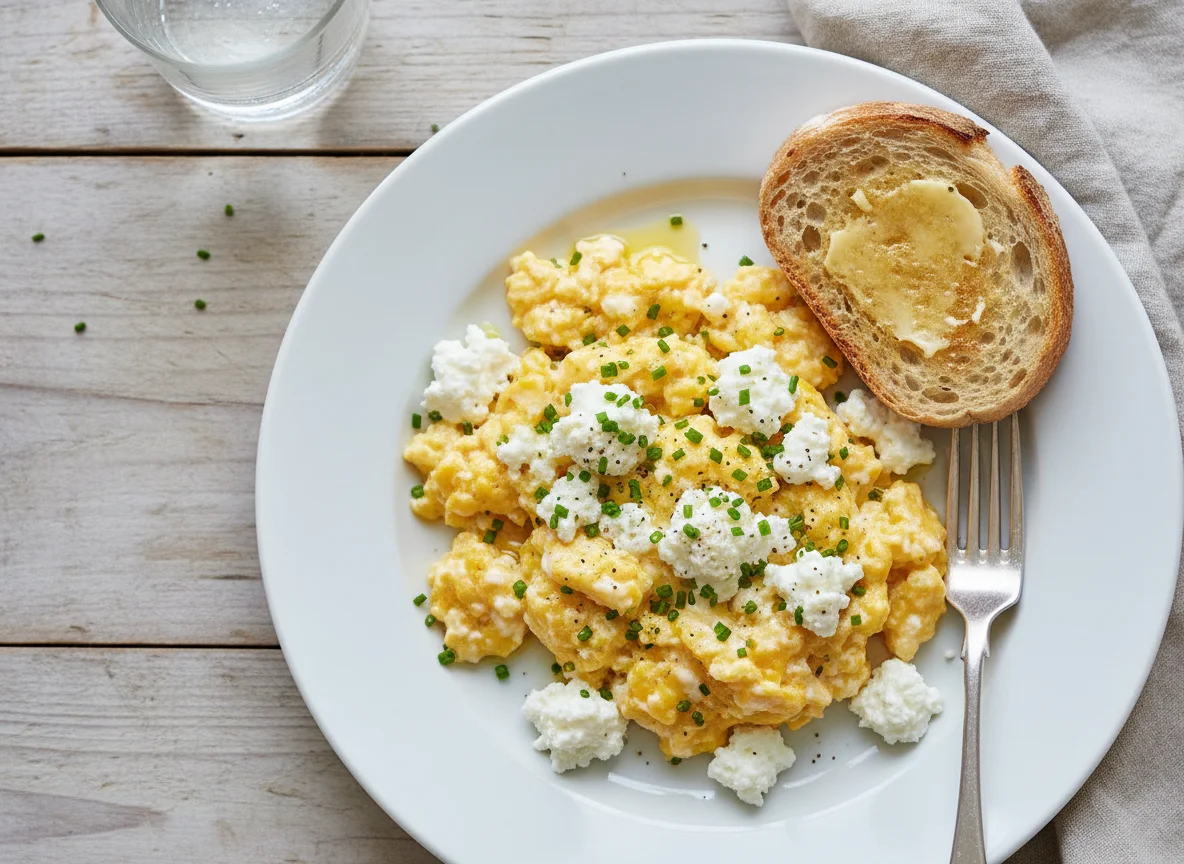 Scrambled Eggs with Cottage Cheese photo