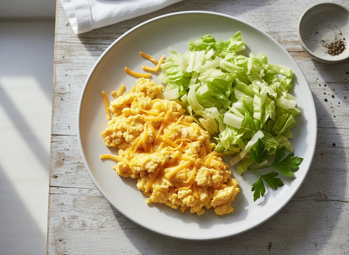 Scrambled Eggs with Lettuce photo