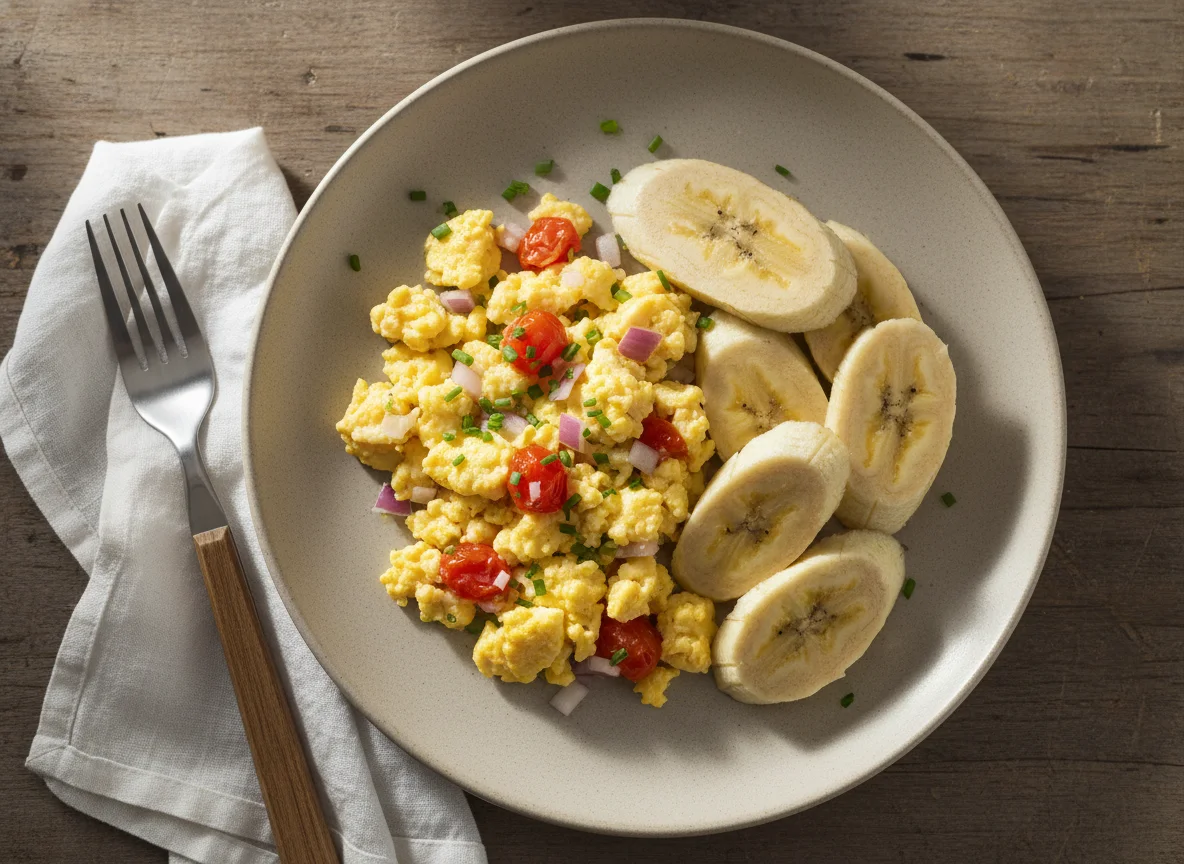 Scrambled Eggs with Plantains photo