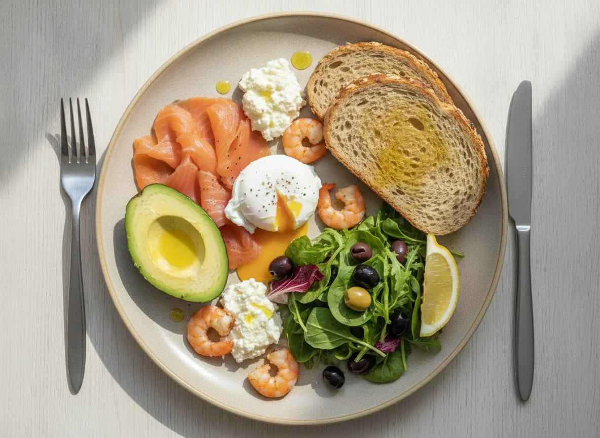 Seafood and Avocado Breakfast Platter photo
