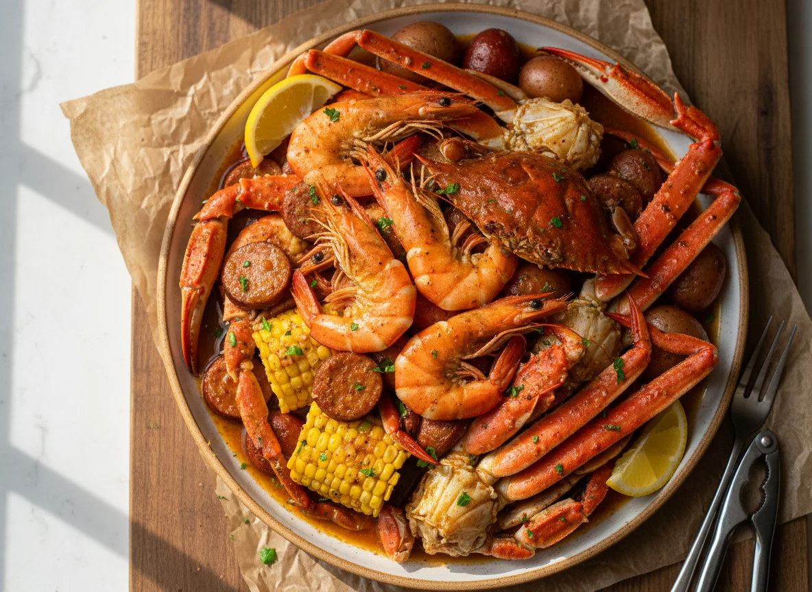Seafood Boil with Sausage photo