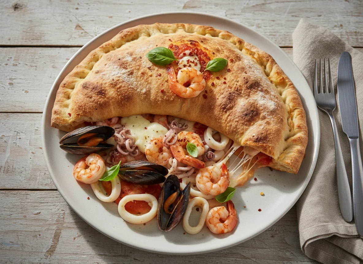 Seafood calzone photo