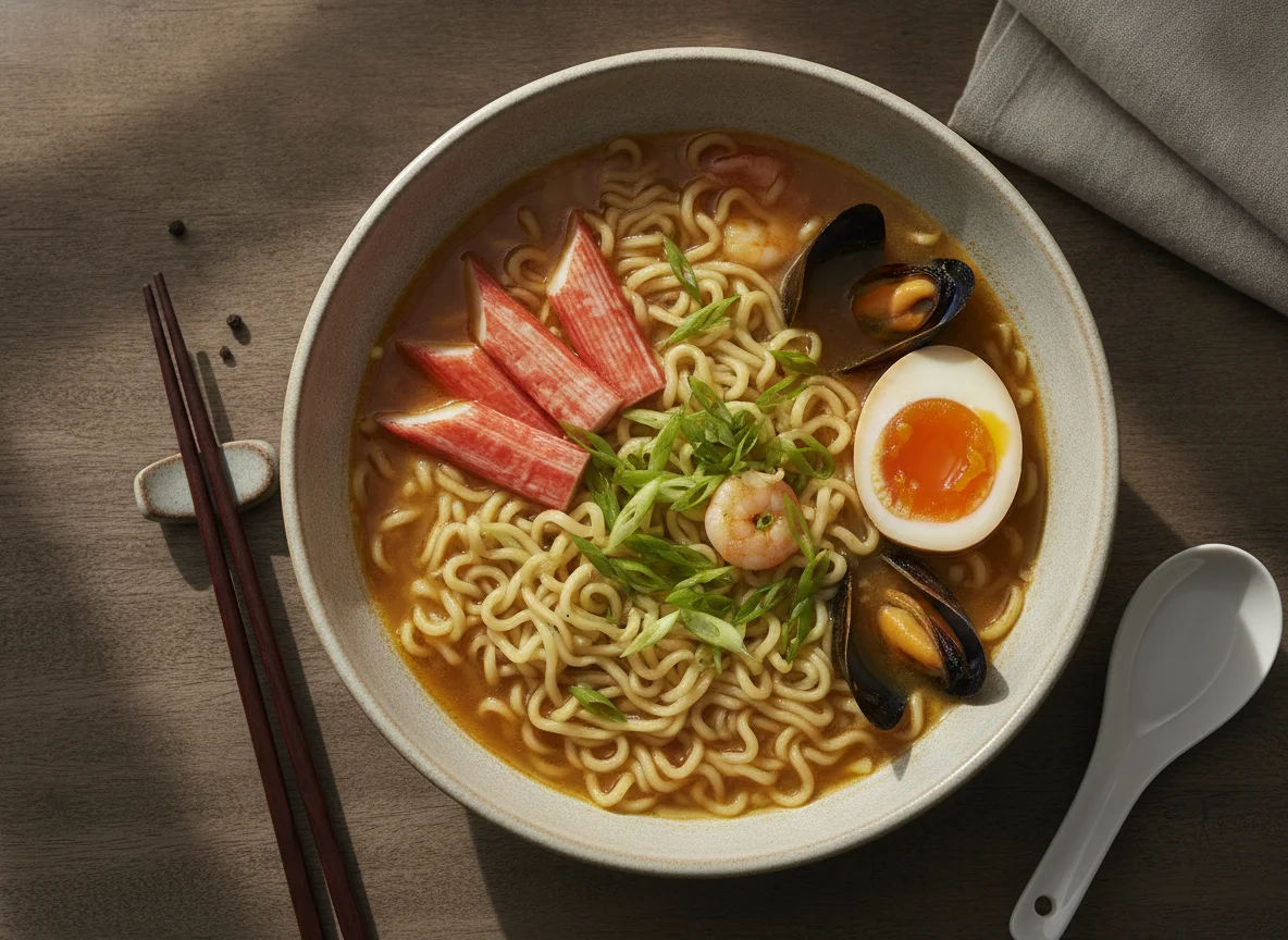 Seafood Ramen with Crab Sticks photo